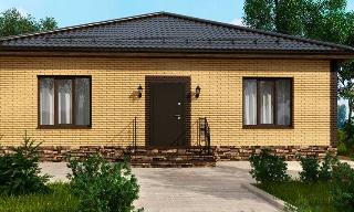 Проекты одноэтажных домов из кирпича | Строй-Мдн - Медногорск от 3599 рублей